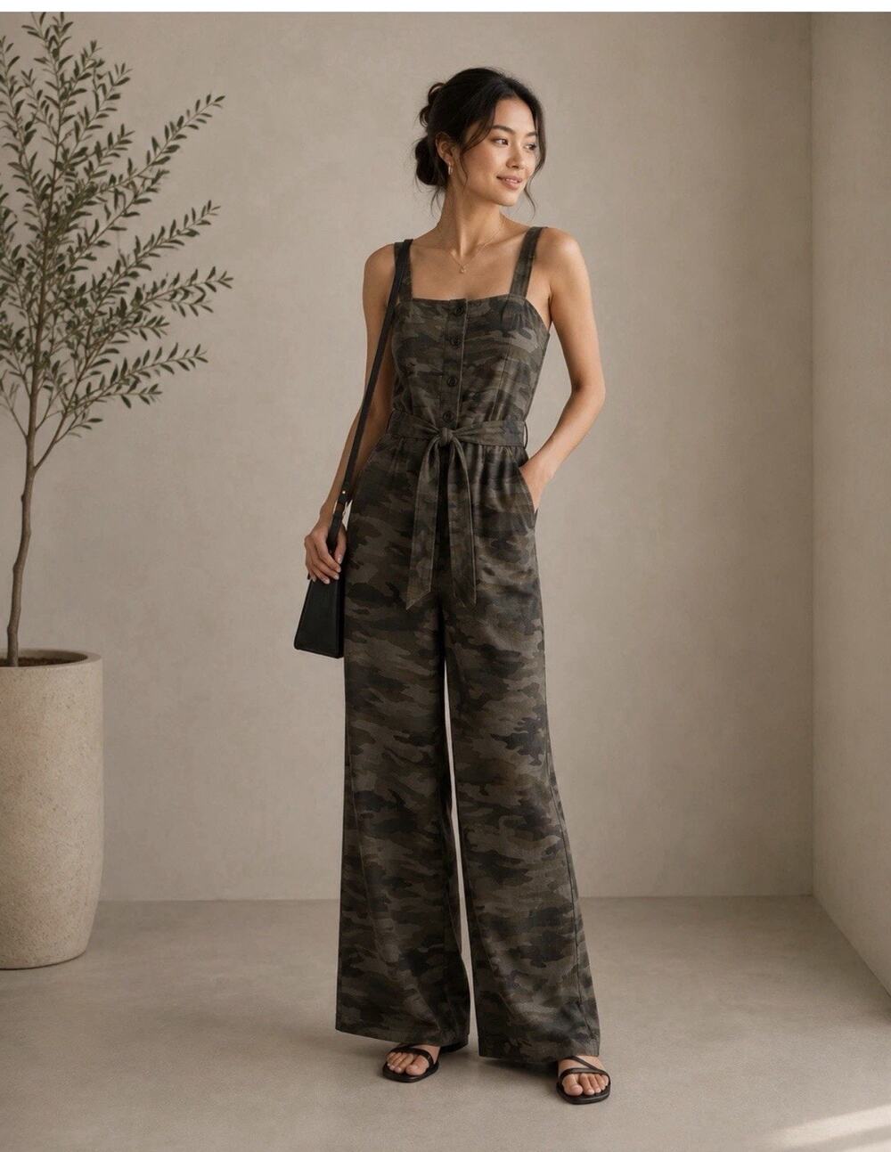 Sanctuary Standard Surplus Camo Utility Jumpsuit Overalls XS 100% Cotton No Belt